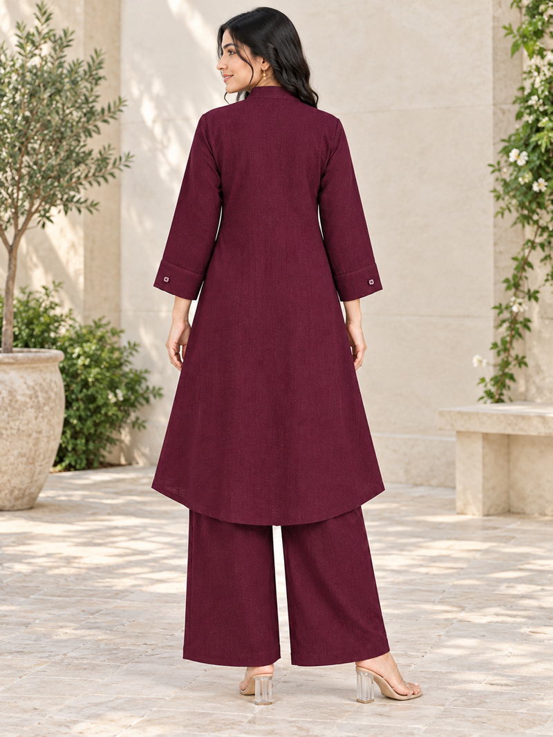 Floral Handwork Chinon Co-ord Set