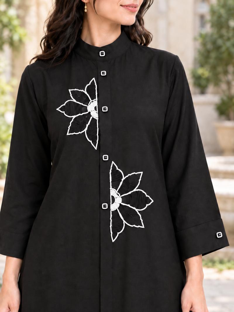 Floral Handwork Chinon Co-ord Set