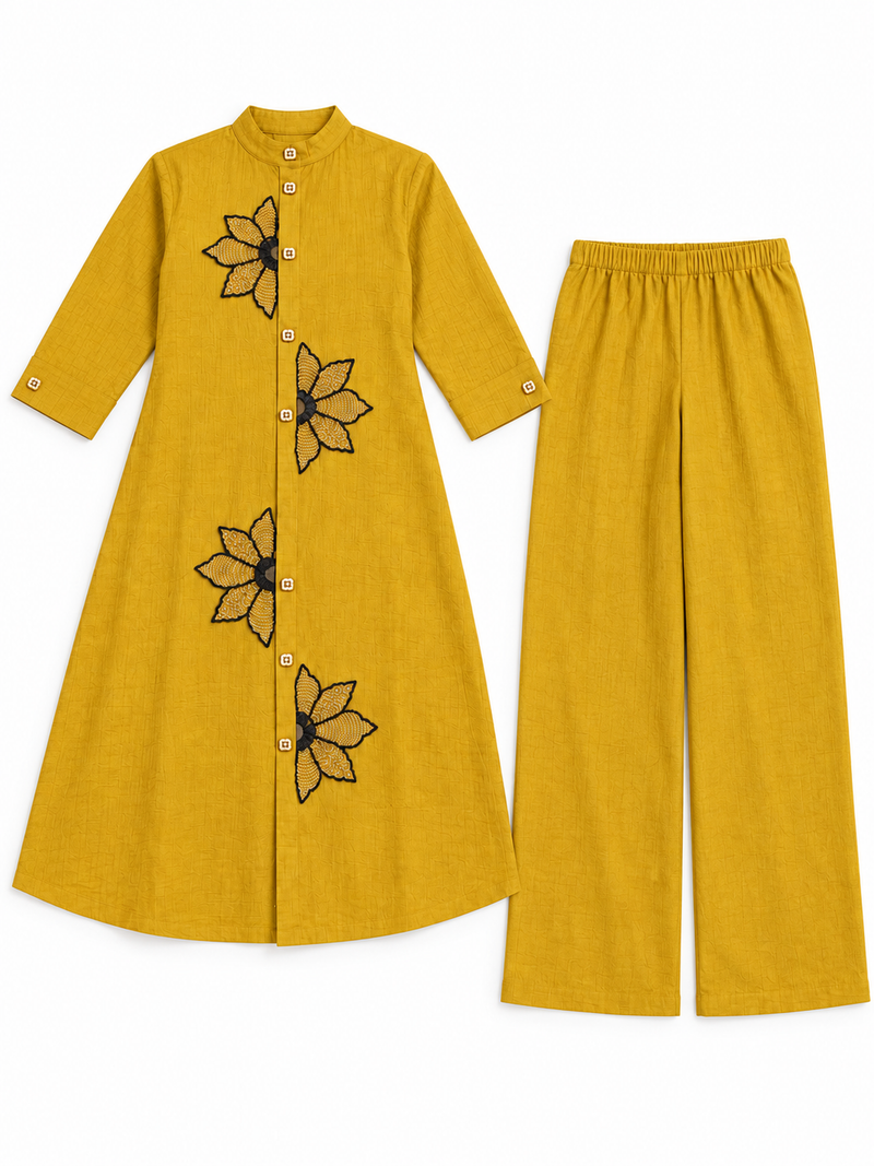 Floral Handwork Chinon Co-ord Set