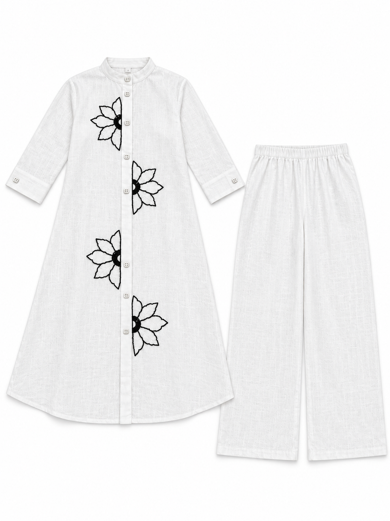 Floral Handwork Chinon Co-ord Set