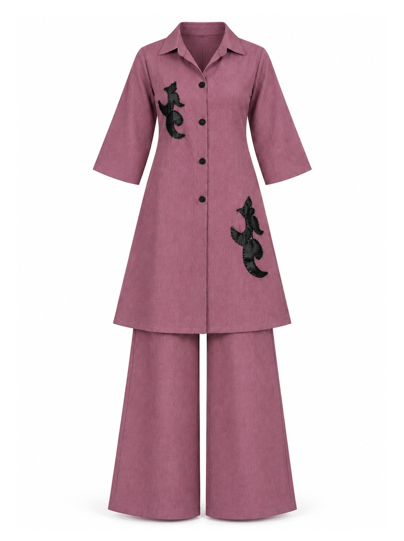 Embellished Shirt Co-ord Set