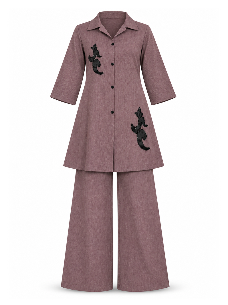 Embellished Shirt Co-ord Set