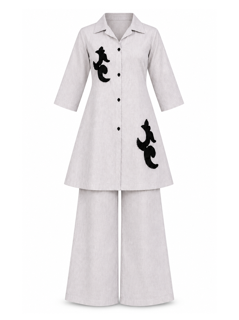 Embellished Shirt Co-ord Set